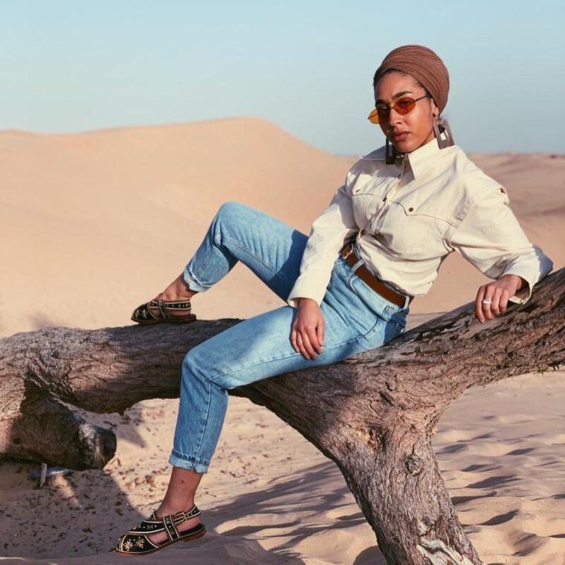 Mariah Idrissi explores the Abu Dhabi desert. Instagram / Mariah Idrissi