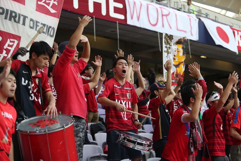 Kashima Antlers fans before the match. Reuters