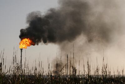 Gas flares at the state-owned oil company PDVSA, in Punta de Mata, Venezuela in April. Reuters