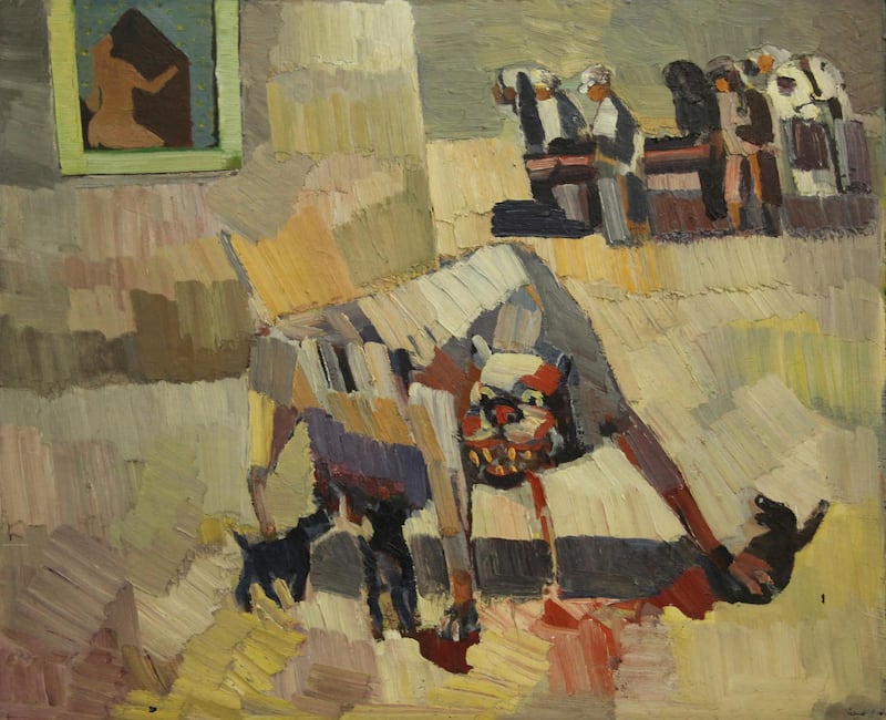 Abdrashit Sidychanov’s ‘A Dog Eating Its Puppies’ will be among the paintings on display in an exhibition in London that forms part of Focus. Courtesy Kazakhstan National Museum of Kazakhstan