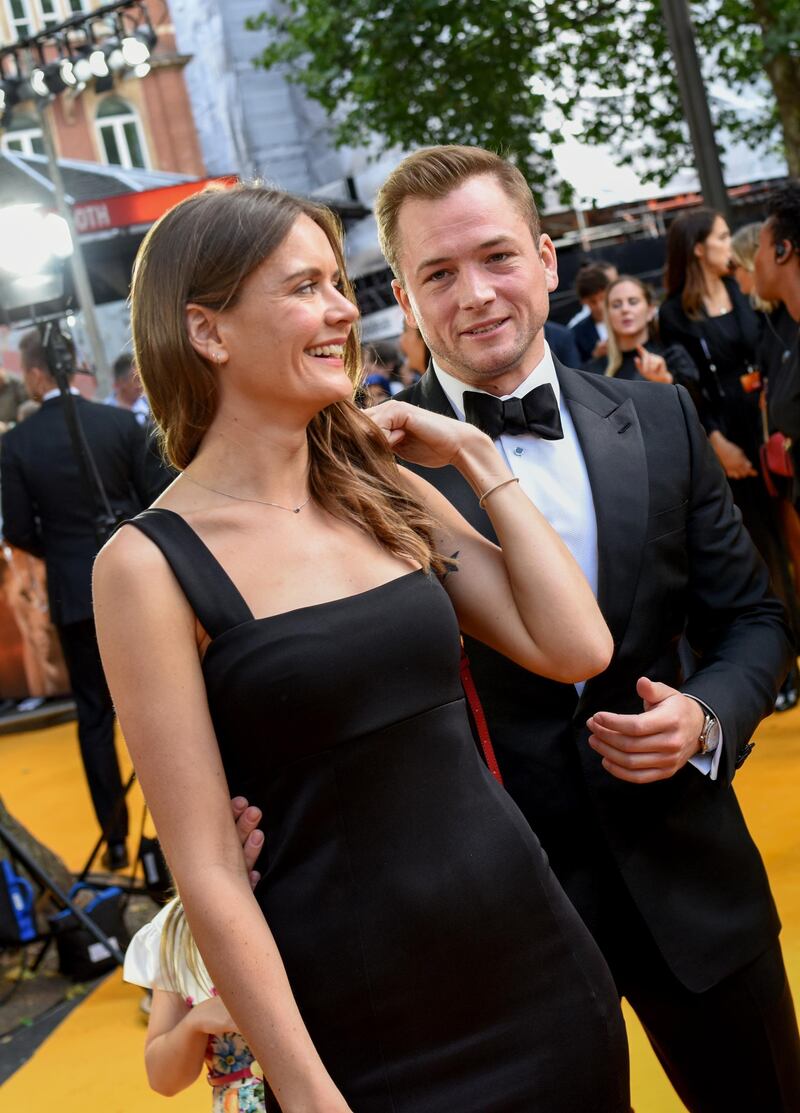 Taron Egerton and Emily Thomas attend the premiere of Disney's 'The Lion King' in London's Leicester Square on July 14, 2019. Getty Images