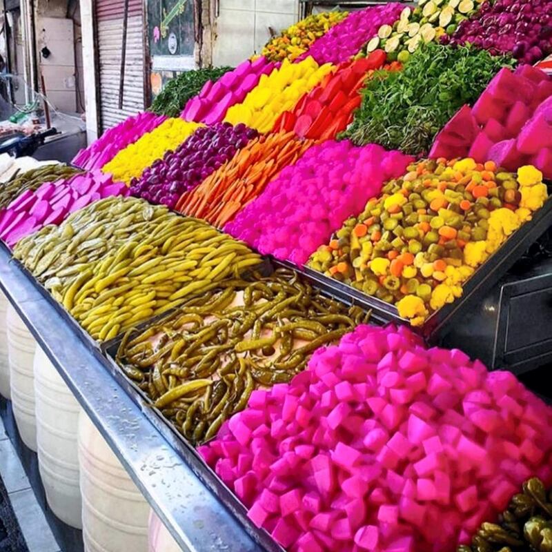Abdulrahman Hamoud, Syria: Abdulrahman pays a visit to the local market to capture a colorful image of a vast array of pickled vegetables.