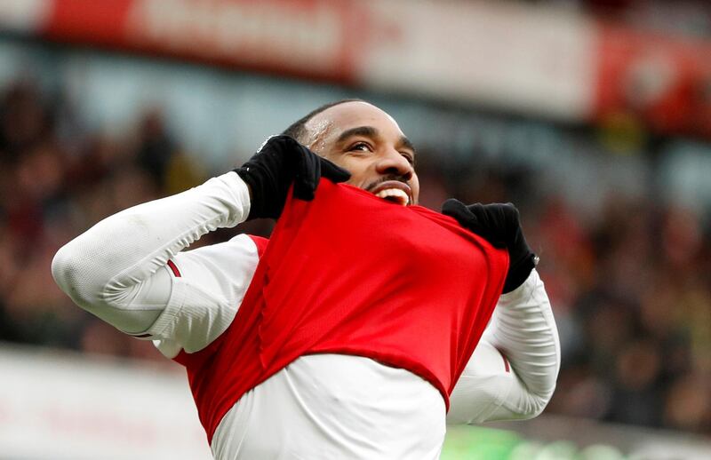 Alexandre Lacazette. Arsenal, seven goals. Reuters