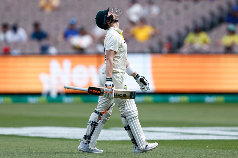 Steve Smith leaves the field after being dismissed. Getty