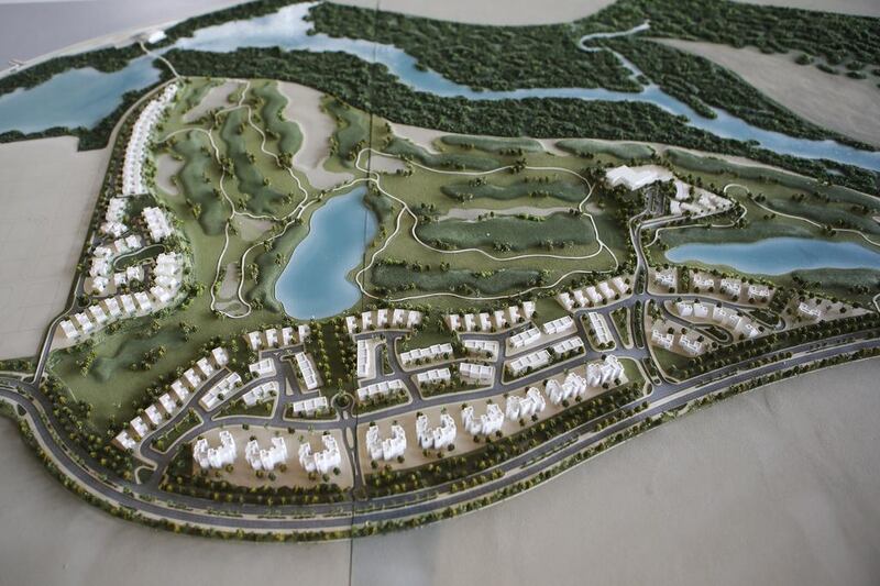 A master plan model of Al Zorah. Sarah Dea / The National