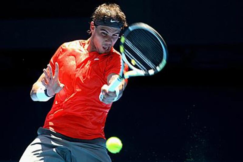 Rafael Nadal dropped just four games in his second-round match against Ryan Sweeting.