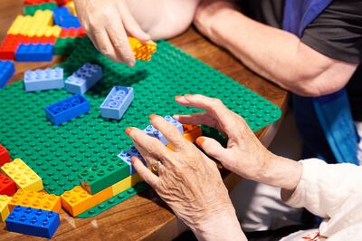 Lego helps the elderly to train their powers of recall. Photo: Golin Mena