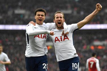 Tottenham Hotspur's Harry Kane and teammate Dele Alli are among the players who may be asked to take a pay cut, like the non-playing staff at the club. EPA
