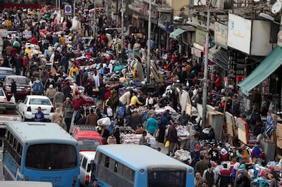 The bustling Cairo district of Al Atba. AFP