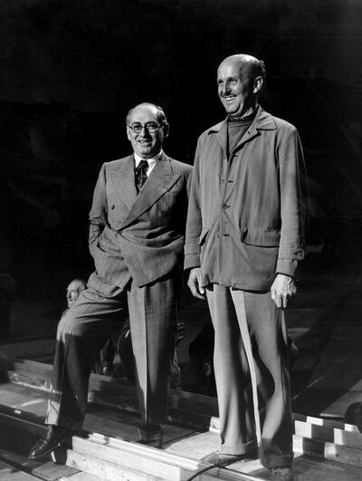 Michael Powell and Emeric Pressburger on the set of Tales of Hoffman in 1951. Photo: Shutterstock