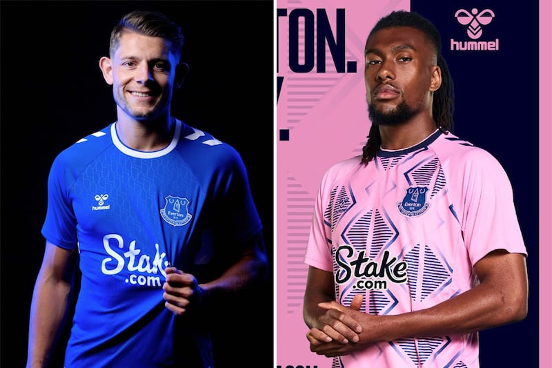No 18: Everton's home and away kits. Photo: Everton / Twitter / Instagram