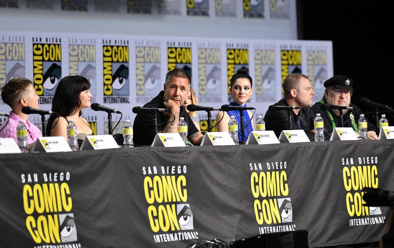 The cast of HBO's 'House of the Dragon' during the panel. AFP