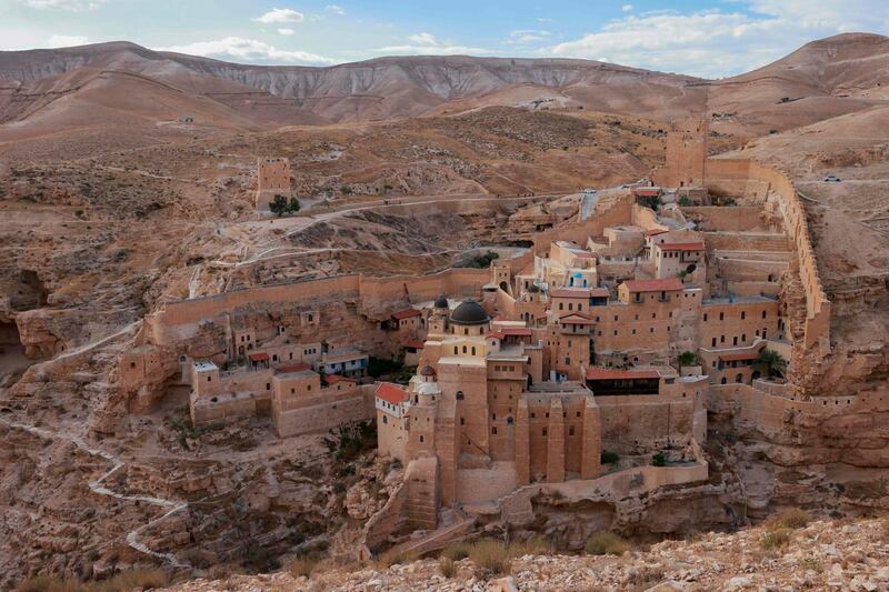 The Greek Orthodox monastery of Saint Sabbas, also known as Mar Saba, overlooking the Kidron Valley in the West Bank, south of the biblical town of Bethlehem. AFP