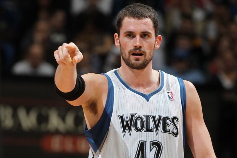 Kevin Love was fourth in scoring and third in rebounding per game in the NBA in 2013/14. David Sherman / Getty Images / AFP