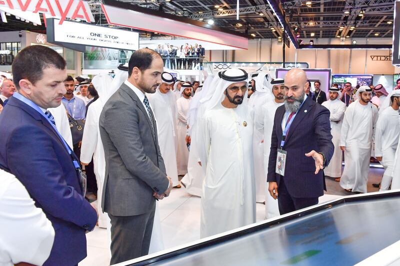 Mohammed bin Rashid visits GITEX and meets leaders of global technology development companies. WAM