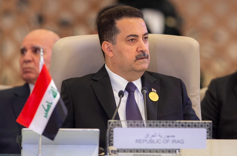 Iraqi Prime Minister Mohammed Shia Al Sudani said he 'looks forward to embracing our Arab brothers in Mesopotamia' in 2025 Reuters
