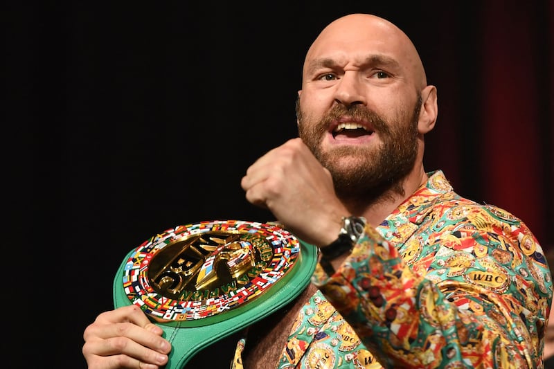 British champion boxer Tyson Fury was as outspoken as ever. AFP