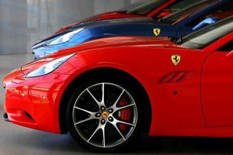 Ferraris and apartments will be on the block at uniqueauction.ae. Satish Kumar / The National