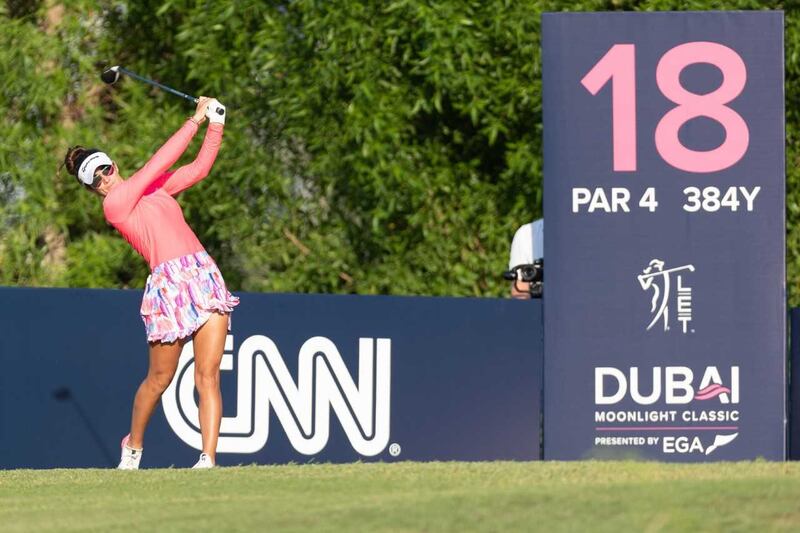 Maria Fassi leads the Dubai Moonlight Classic presented by EGA after the opening round by one stroke. Courtesy Ladies European Tour