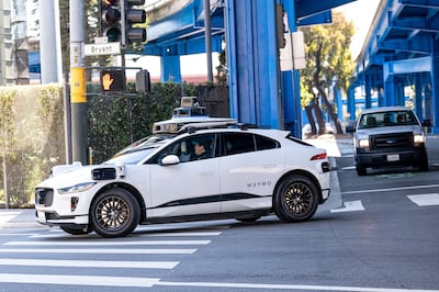 A Waymo autonomous taxi in San Francisco. Bloomberg
