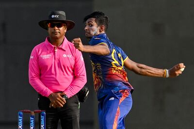 Matheesha Pathirana's bowling style is similar to Sri Lankan great Lasith Malinga's. AFP