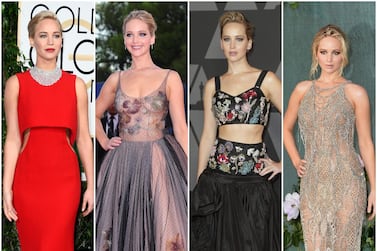 Jennifer Lawrence's strong fashion sense has made her the most-searched star at the Oscars, according to Google. FotoJet