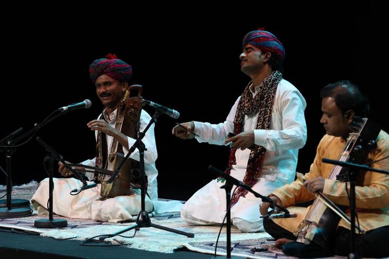 Indian artist Asin Khan Langa, left, performs at the Aga Khan Music Awards in Oman. Photo: Aga Khan Music Awards