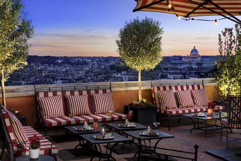 Cielo rooftop bar provides one of Rome's best viewpoints.