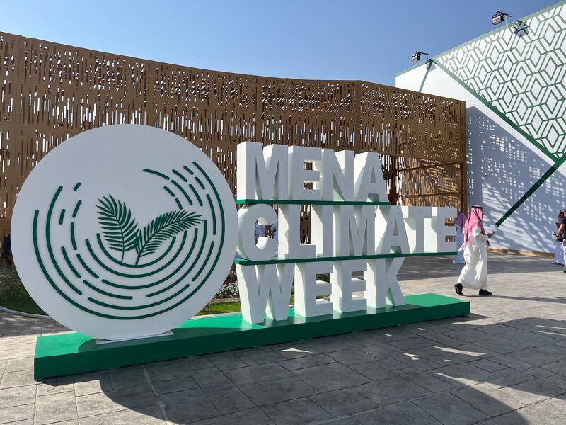 The Mena Climate Week event started in Riyadh on Sunday. John Dennehy / The National