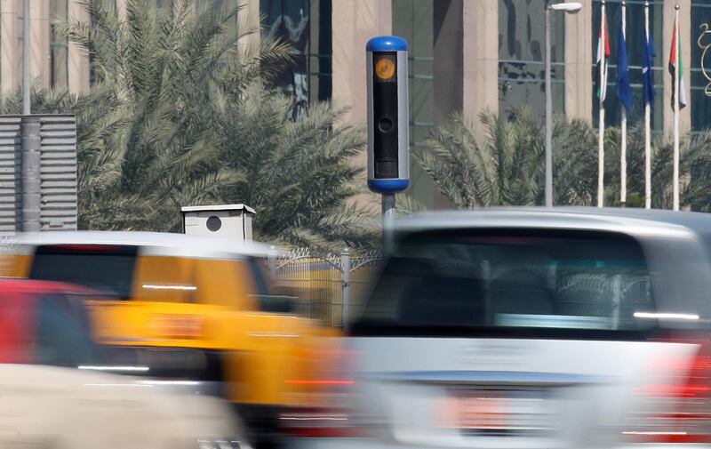 
DUBAI, UNITED ARAB EMIRATES ��� Jan 30: New speed camera on Sheikh Zayed Road in Dubai. (Pawan Singh / The National) *** Local Caption ***  PS06- SPEED CAMERA.jpg