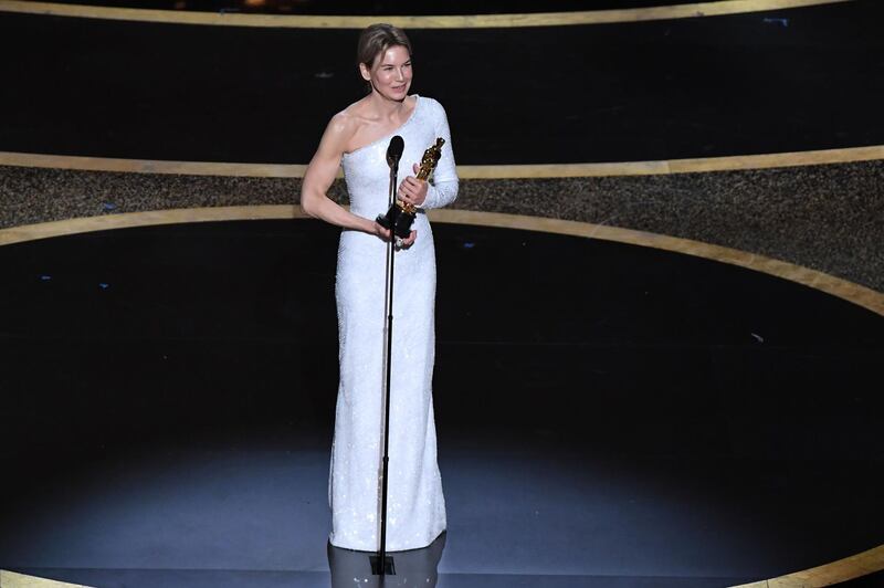 Renee Zellweger accepts the award for Best Actress in a Leading Role for "Judy" at the 92nd Academy Awards on Sunday, February 9. AFP