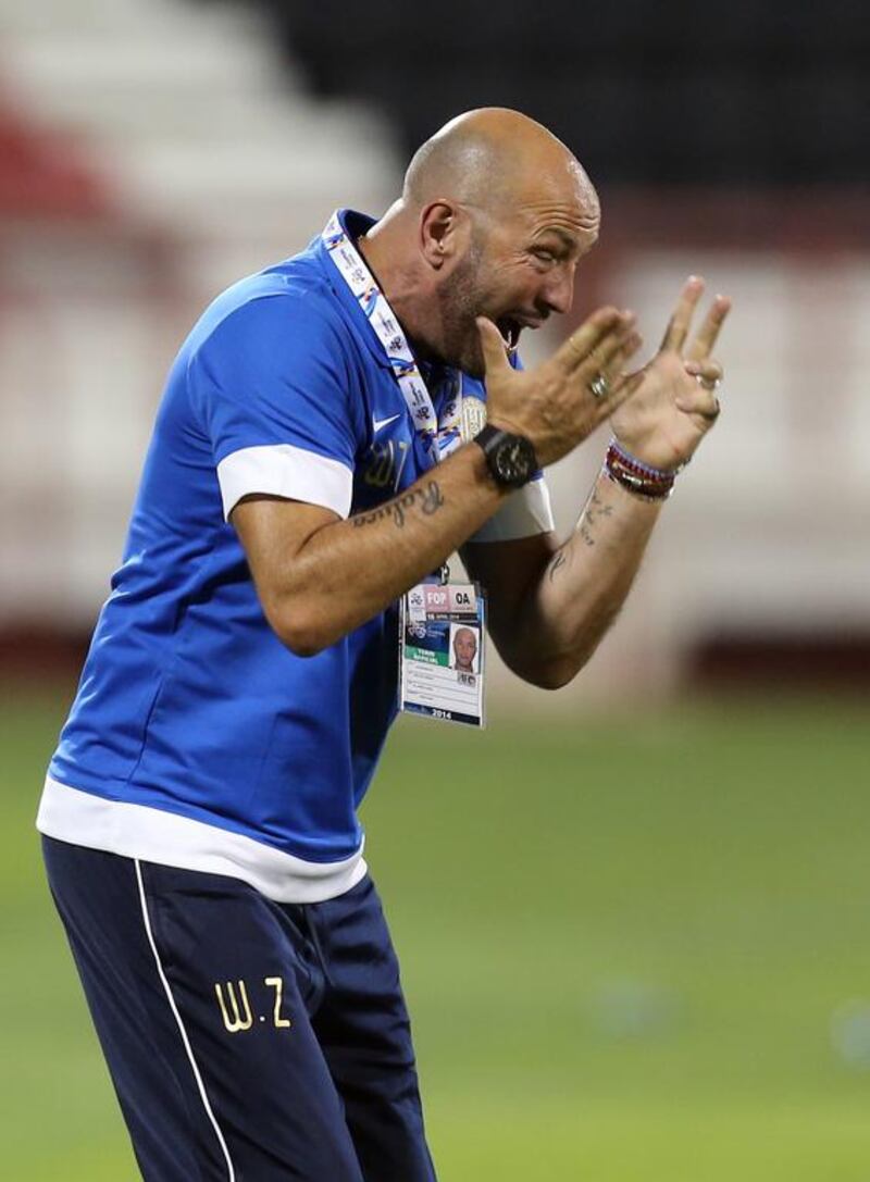 Walter Zenga is one win away from claiming silverware for the first time in the UAE. Karim Jaafar / AFP

