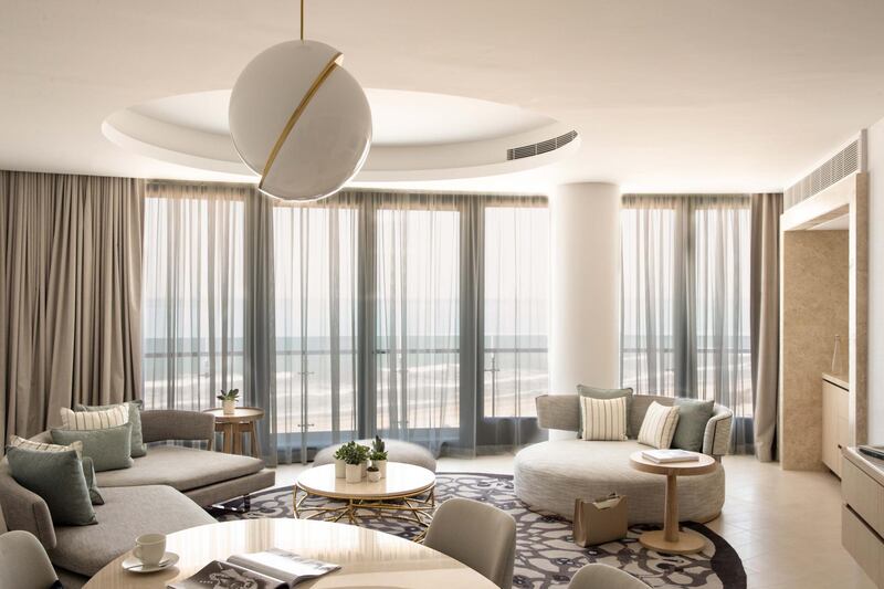 A room at Jumeirah at Saadiyat Island Resort, Abu Dhabi. Courtesy Jumeirah at Saadiyat Island Resort