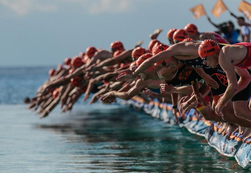 Athletes compete in the 2016 ITU World Triathlon Grand Final Cozumel in Cozumel, Mexico Victor Ruiz / EPA