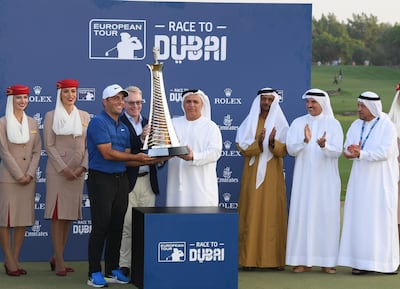 during the final round of the DP World Tour Championship at Jumeirah Golf Estates on November 18, 2018 in Dubai, United Arab Emirates.