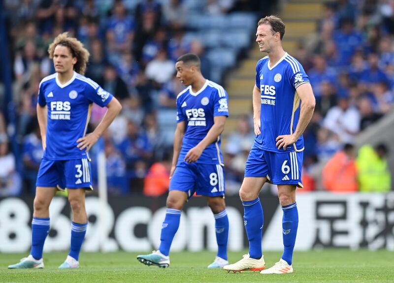 Leicester City were relegated from the Premier League despite their win over West Ham United at the King Power Stadium on Sunday, May 28, 2023. Getty
