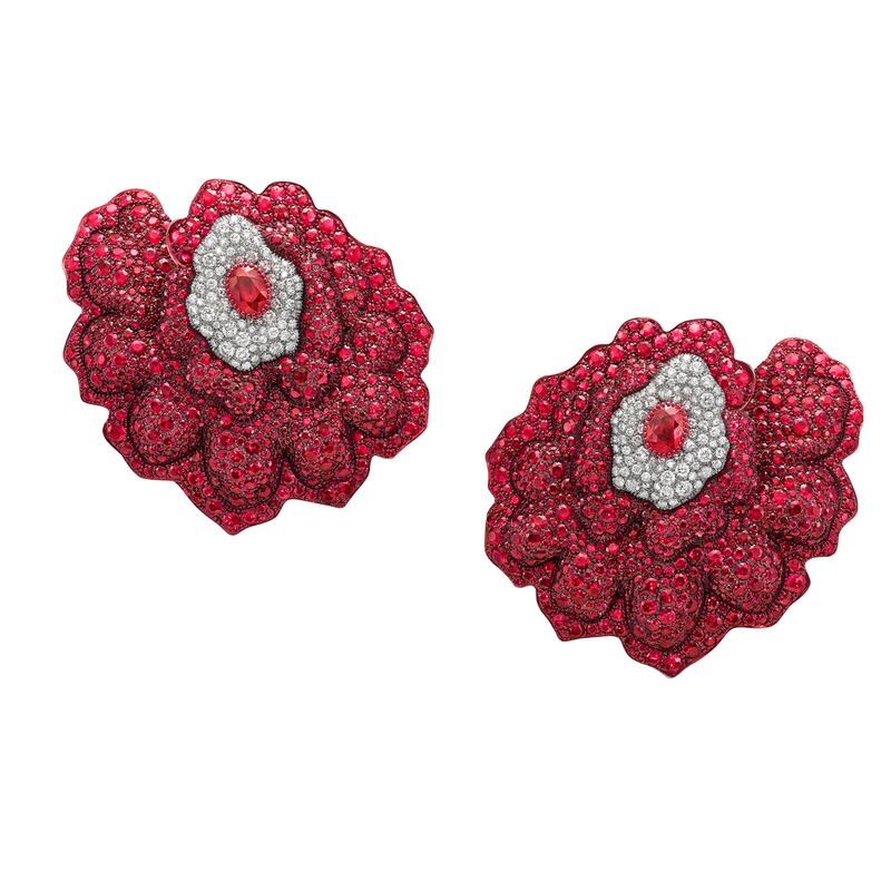 Enchanted Garden Earrings by Vanleles are priced at $108,270