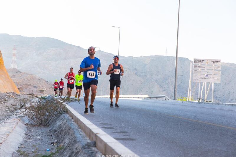 Runners at the 2016 Al Mouj Muscat Marathon in Oman. Courtesy Mohsin Al Shuaili / Al Mouj Muscat Marathon 