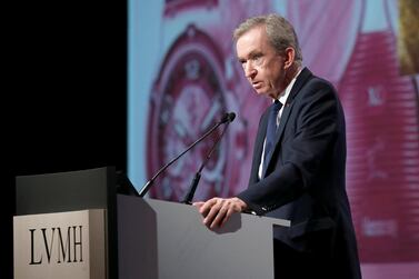 Bernard Arnault, chief executive of LVMH, at the company's shareholders meeting in Paris last week. Photo: Reuters