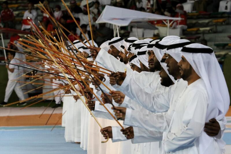 Artists perform during the opening ceremony. EPA