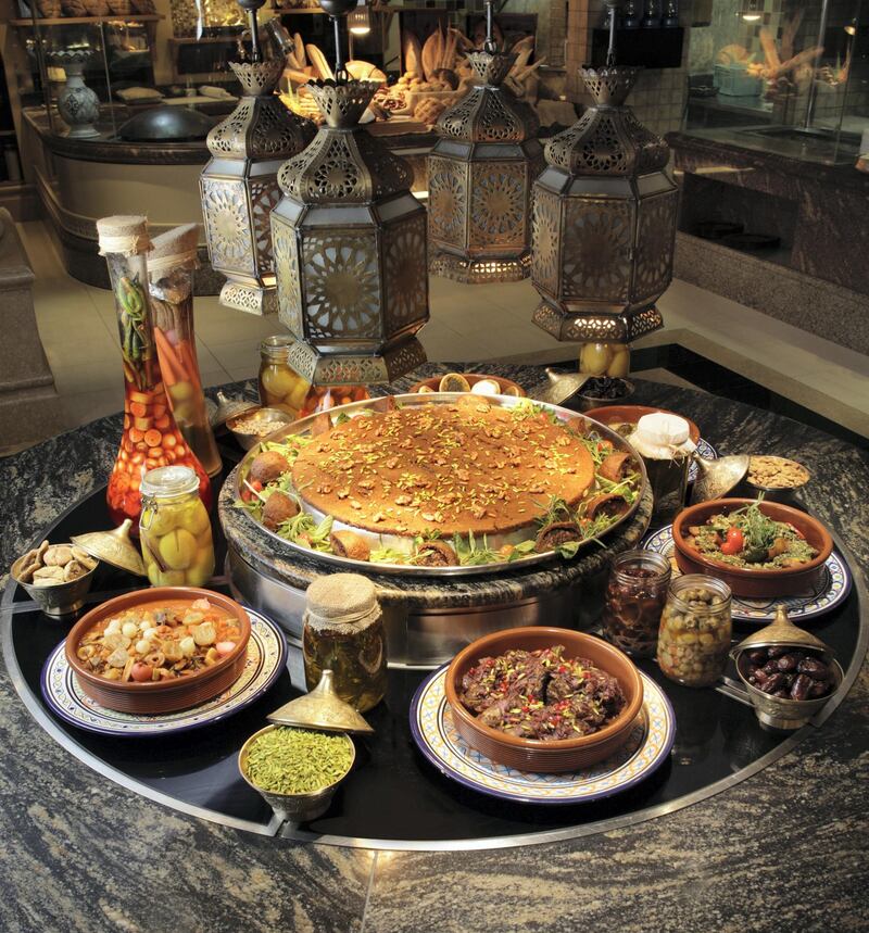 <p>Dishes&nbsp;at the Sofra Bld iftar at Shangri-La Abu Dhabi</p>
