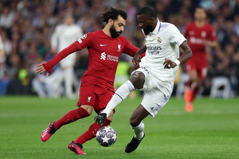 Antonio Rudiger – 7. Clumsy in the build-up to Liverpool’s early chance but was often in the right place after that. Had some promising moments going forward with a header to Vinicius before making a good run and pass to Nacho.
AFP