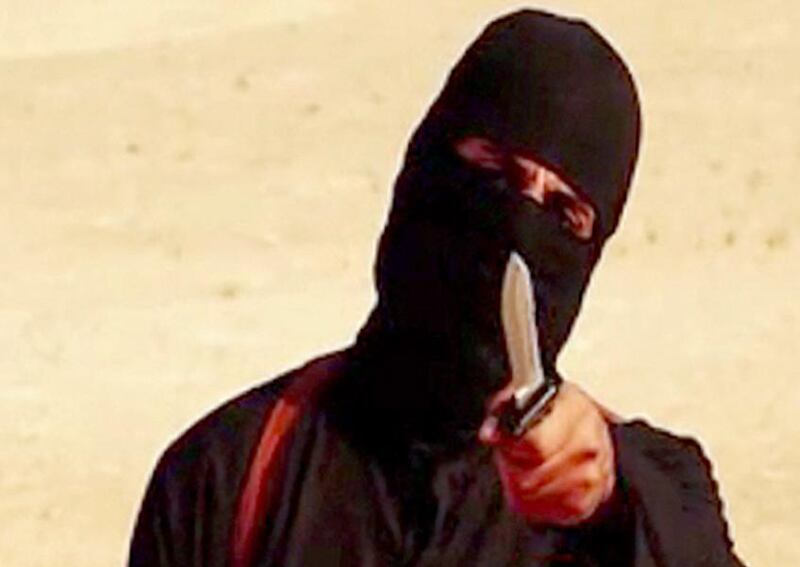 The masked British militant Mohammed Emwazi from a video released by ISIL. AFP