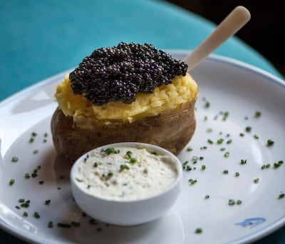 The Kaspia potato is Caviar Kaspia's signature and most famous dish. Photo: Caviar Kaspia