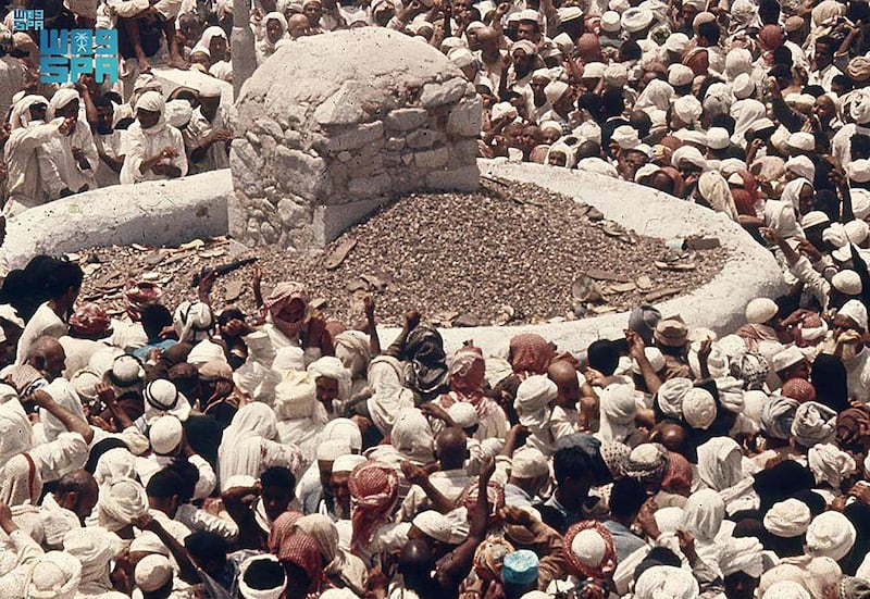 Jamarat - the stoning of the devil - sees pilgrims cast stones at three pillars in Mina, just outside Makkah, as part of Hajj.