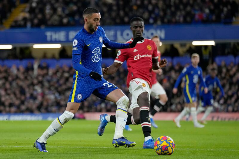 Hakim Ziyech – 7, Forced De Gea into an early save on the turn. Curled his effort in the 18th minute over the bar. Didn’t look affected by United’s goal and produced a lovely ball for Loftus-Cheek to run onto but overall, too often dispossessed. AP Photo