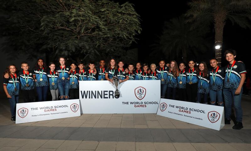 The British School Al Khubairat, Abu Dhabi claimed gold at the World School Games in Dubai. Courtesy GulfYouthSport.com
