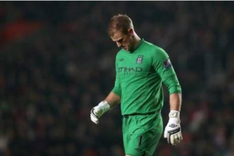 Joe Hart of Manchester City had a miserable day in office. Scott Heavey / Getty Images