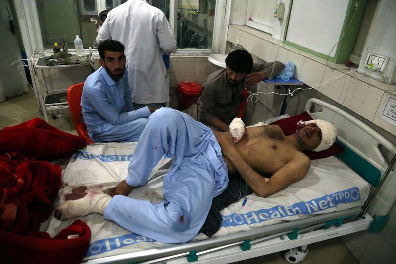 epa06814222 An Afghan man who was injured in a suicide bomb attack in Rodat district, receives medical treatment at a hospital in Jalalabad, Afghanistan, 16 June 2018. At least 20 people have been killed and 16 others injured in an alleged suicide attack in eastern Afghanistan that struck a group of civilians and Taliban militants who were celebrating a ceasefire. Earlier in the month, President Ghani's government had announced a temporary ceasefire, starting on Jun. 12, to last until the end of the festival. The Taliban had followed suit a few days later and announced a three-day partial ceasefire during the festival.  EPA/GHULAMULLAH HABIBI