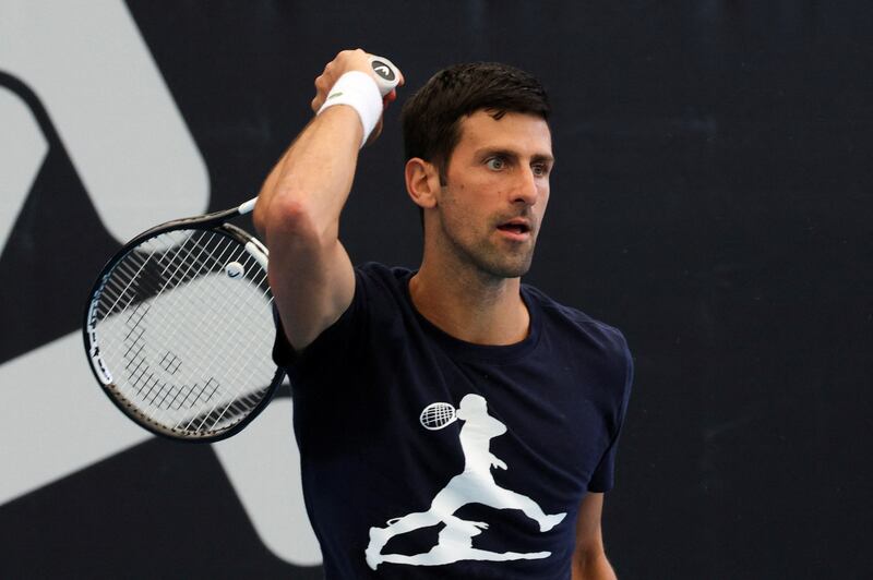 Novak Djokovic practices at Memorial Drive Tennis Club ahead of the Adelaide International in Adelaide, Australia, December 29, 2022. Reuters